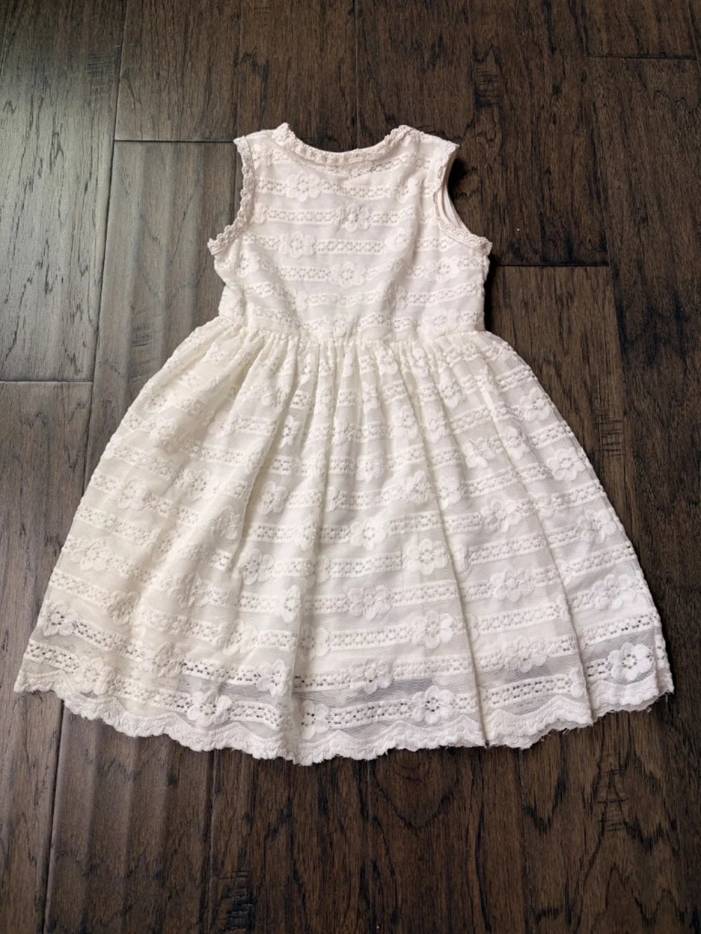 Doe a Dear Little Girls Lace Summer Dress | Size 5 | Ivory / Cream Color